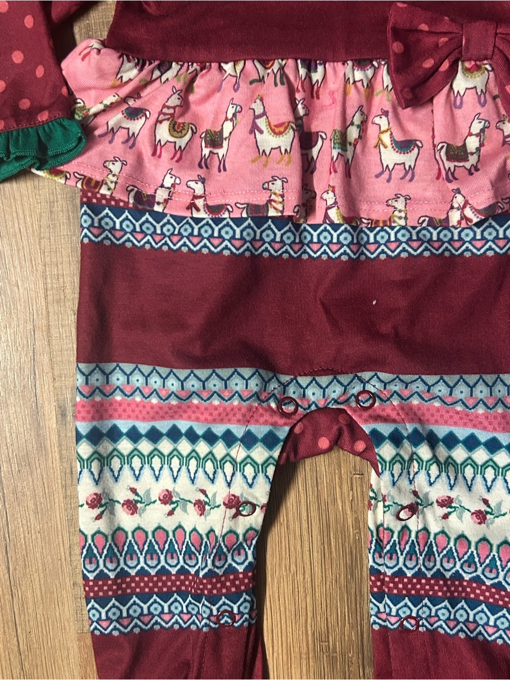 Matilda Jane Llama Snuggle Bug Pajamas Size 3/6m Choose Your Own Path Jammies - Picture 4 of 4